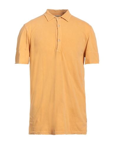 Crossley Man Polo Shirt Apricot Size M Cotton In Orange