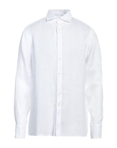Tintoria Mattei 954 Man Shirt White Size 17 Linen