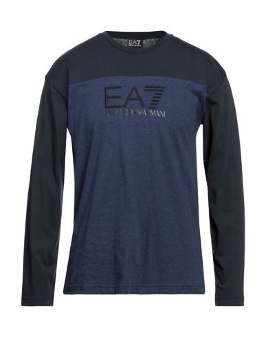 Ea7 Man T-shirt Navy Blue Size 3xl Cotton