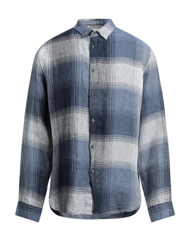 Shop Crossley Man Shirt Slate Blue Size L Linen
