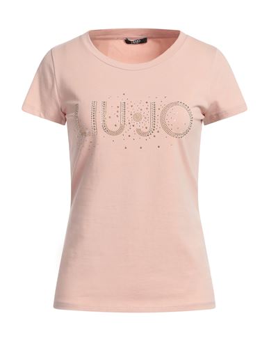 Liu •jo Woman T-shirt Blush Size Xs Cotton, Elastane In Pink
