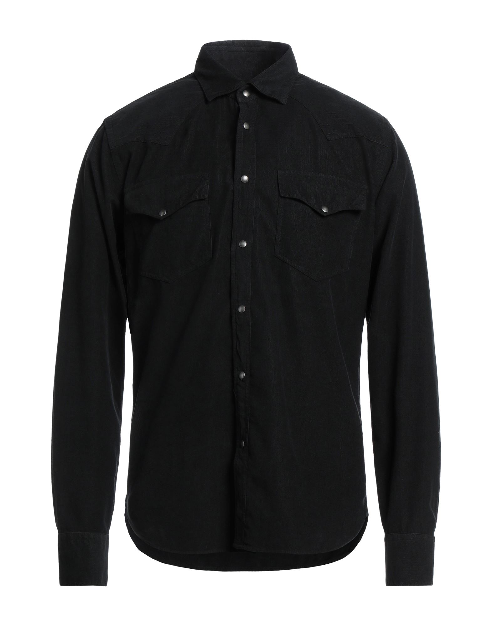 Shop Xacus Man Shirt Black Size 16 ½ Cotton
