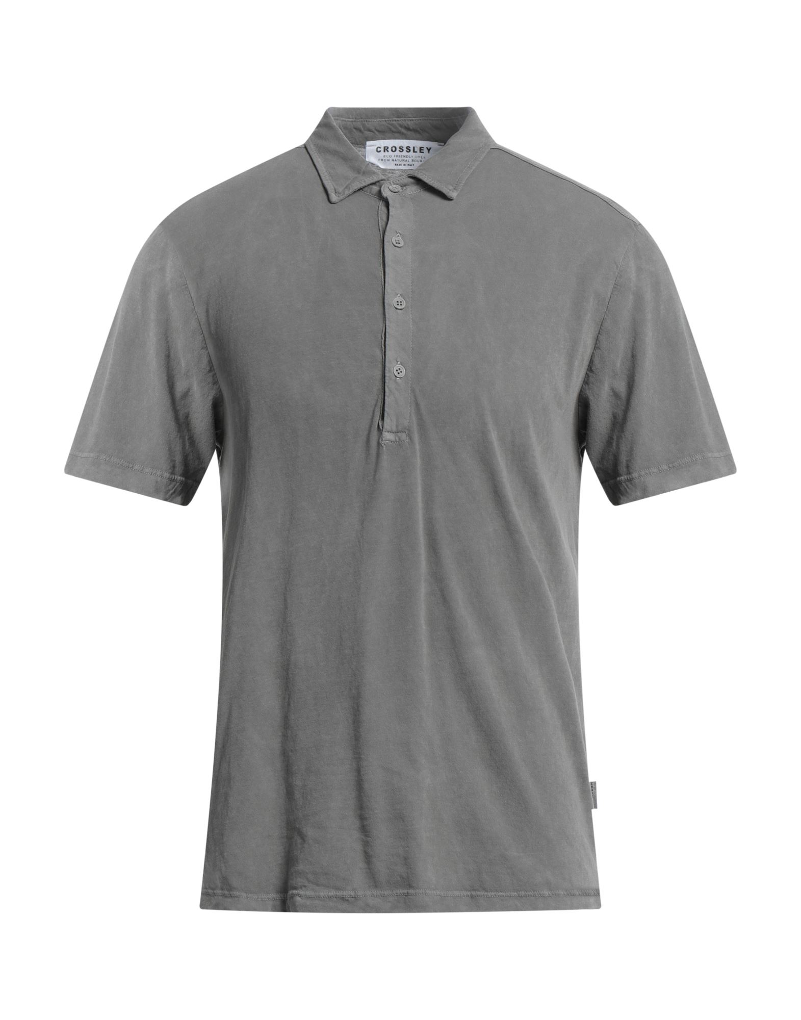 Shop Crossley Man Polo Shirt Lead Size Xxl Organic Cotton In Grey