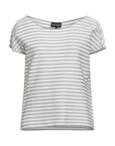 Emporio Armani Woman T-shirt Grey Size L Polyamide, Elastane