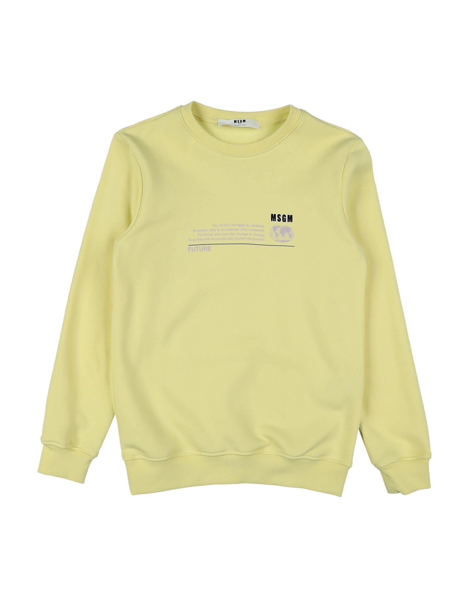 Msgm Kids'  Sweatshirts In Light Yellow