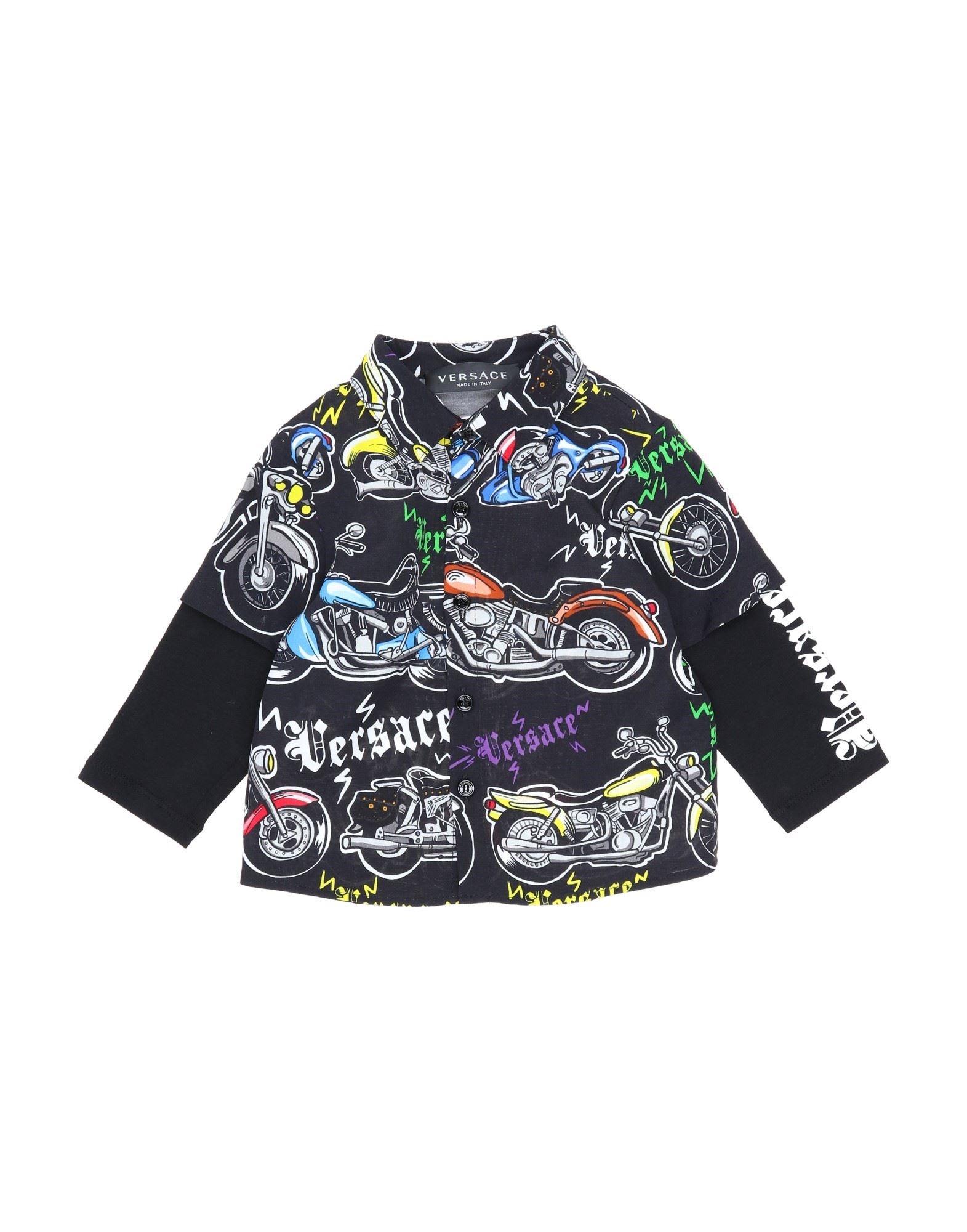 Versace Young Kids'  Shirts In Black