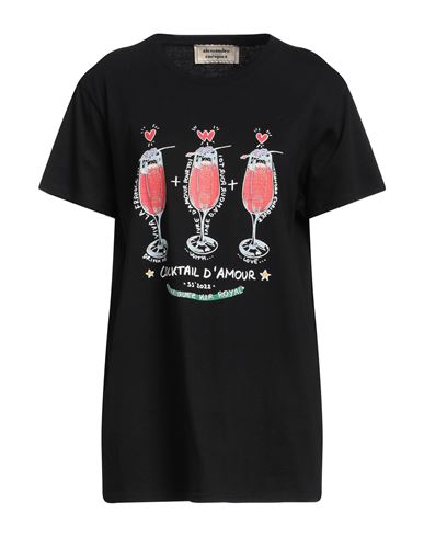 Alessandro Enriquez Woman T-shirt Black Size M Cotton