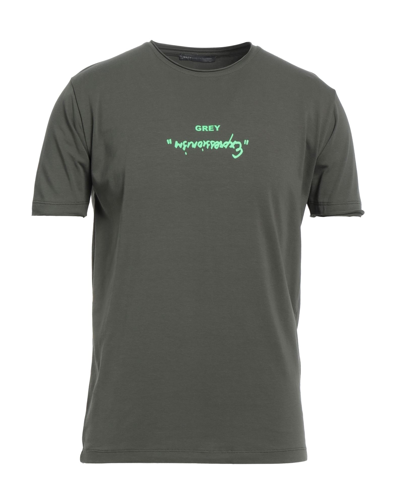Grey Daniele Alessandrini T-shirts In Green
