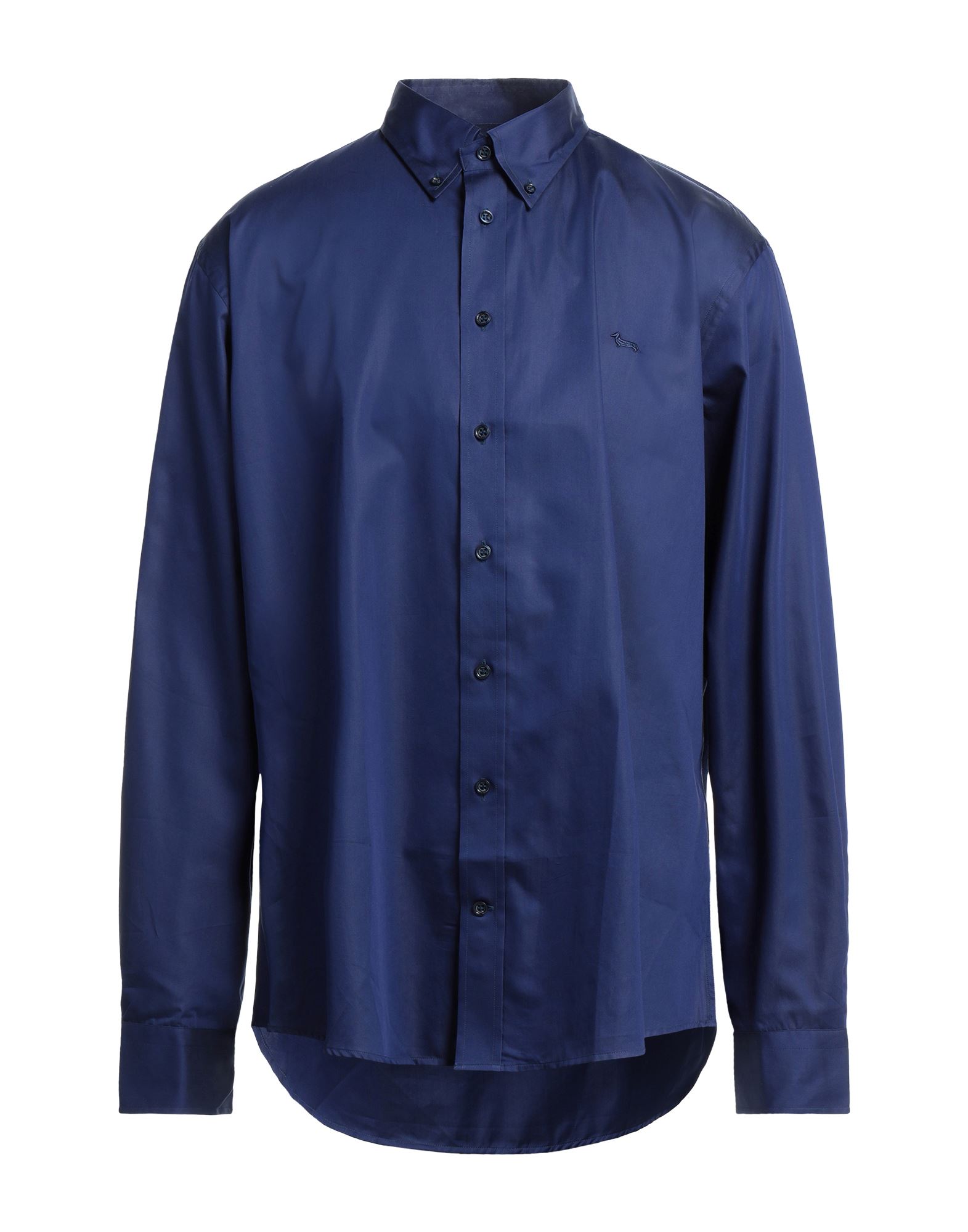 Harmont & Blaine Man Shirt Midnight Blue Size 4xl Cotton