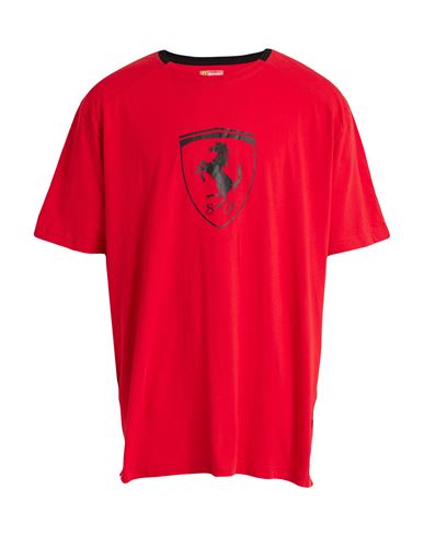 Scuderia Ferrari Man T-shirt Red Size L Cotton