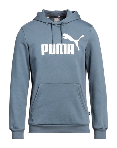 Shop Puma Man Sweatshirt Slate Blue Size S Cotton, Polyester