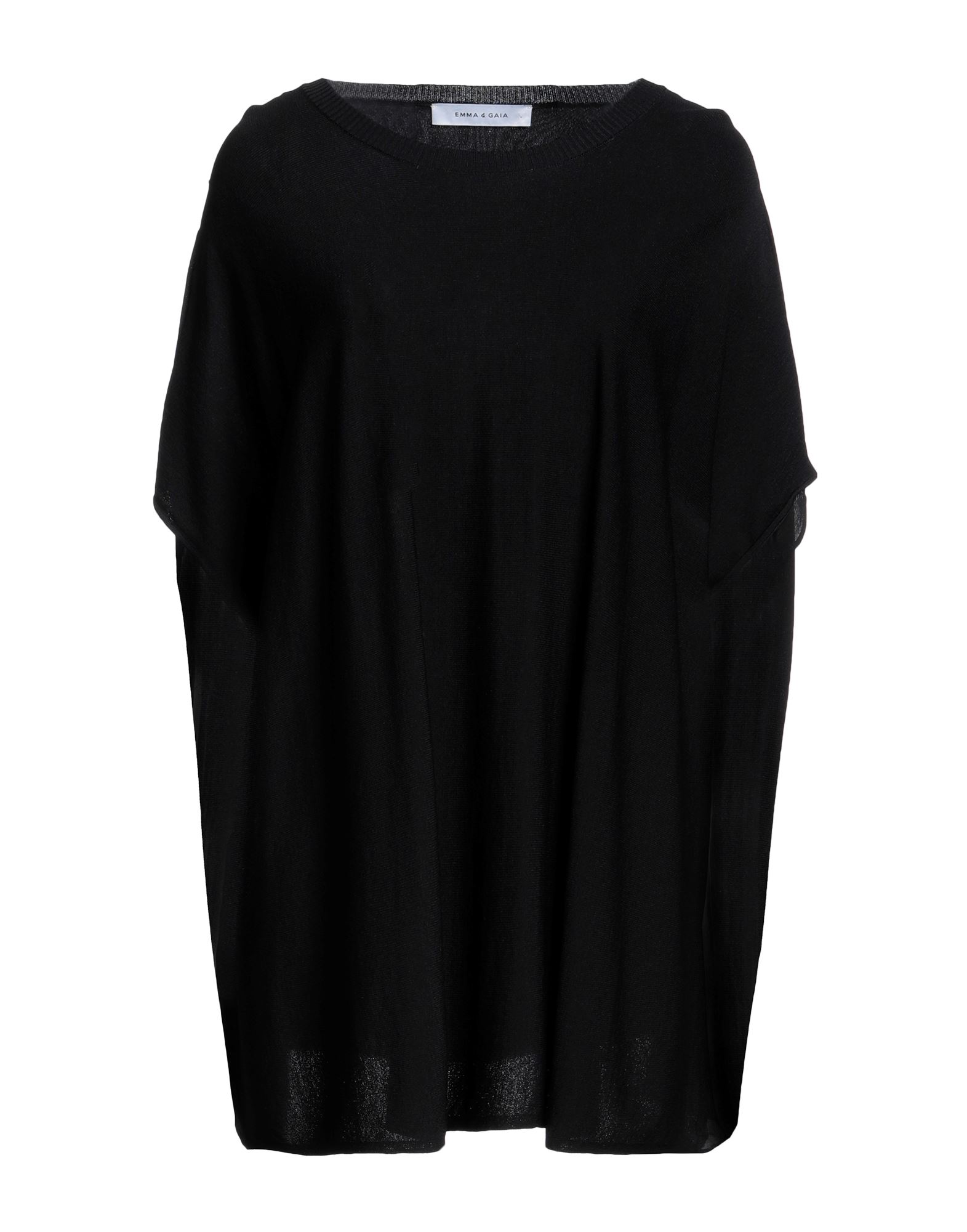 Emma & Gaia Woman Sweater Black Size 8 Viscose, Polyamide