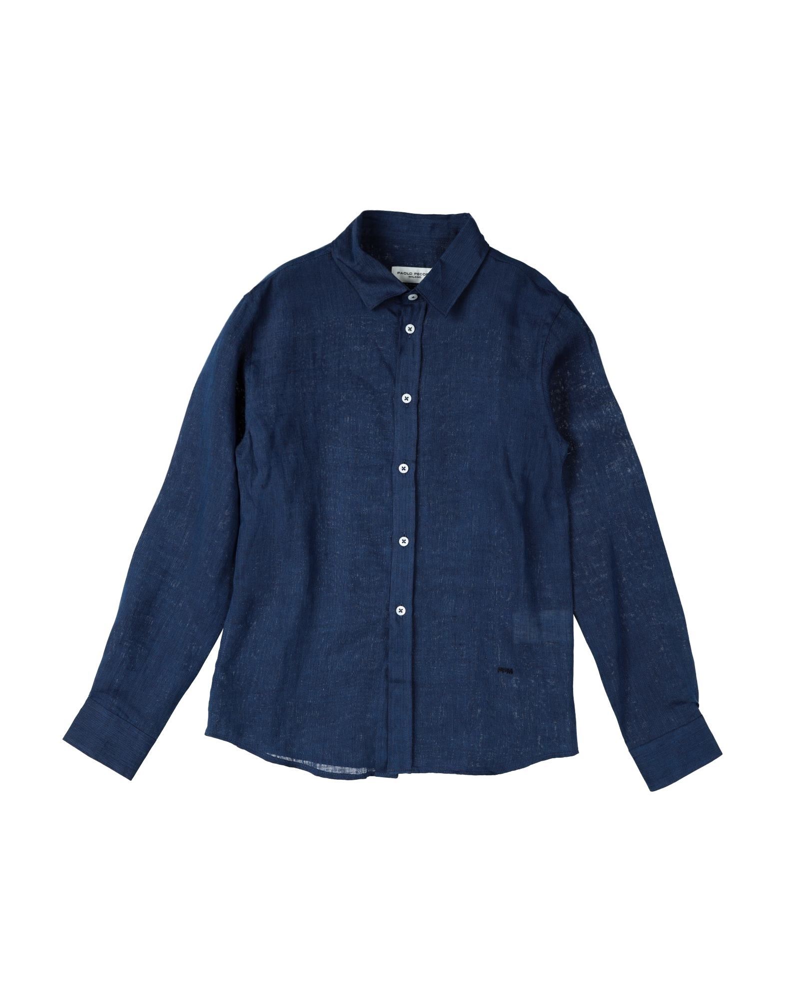 Paolo Pecora Kids'  Shirts In Midnight Blue