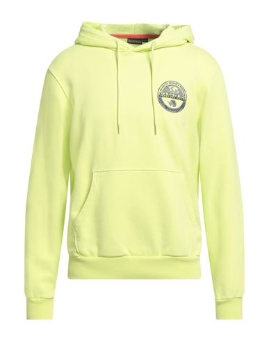 Napapijri Man Sweatshirt Lime Green Size M Cotton In Green