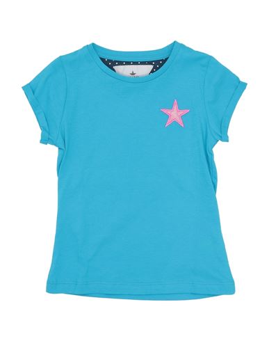 Macchia J Babies'  Toddler Girl T-shirt Azure Size 4 Cotton In Blue