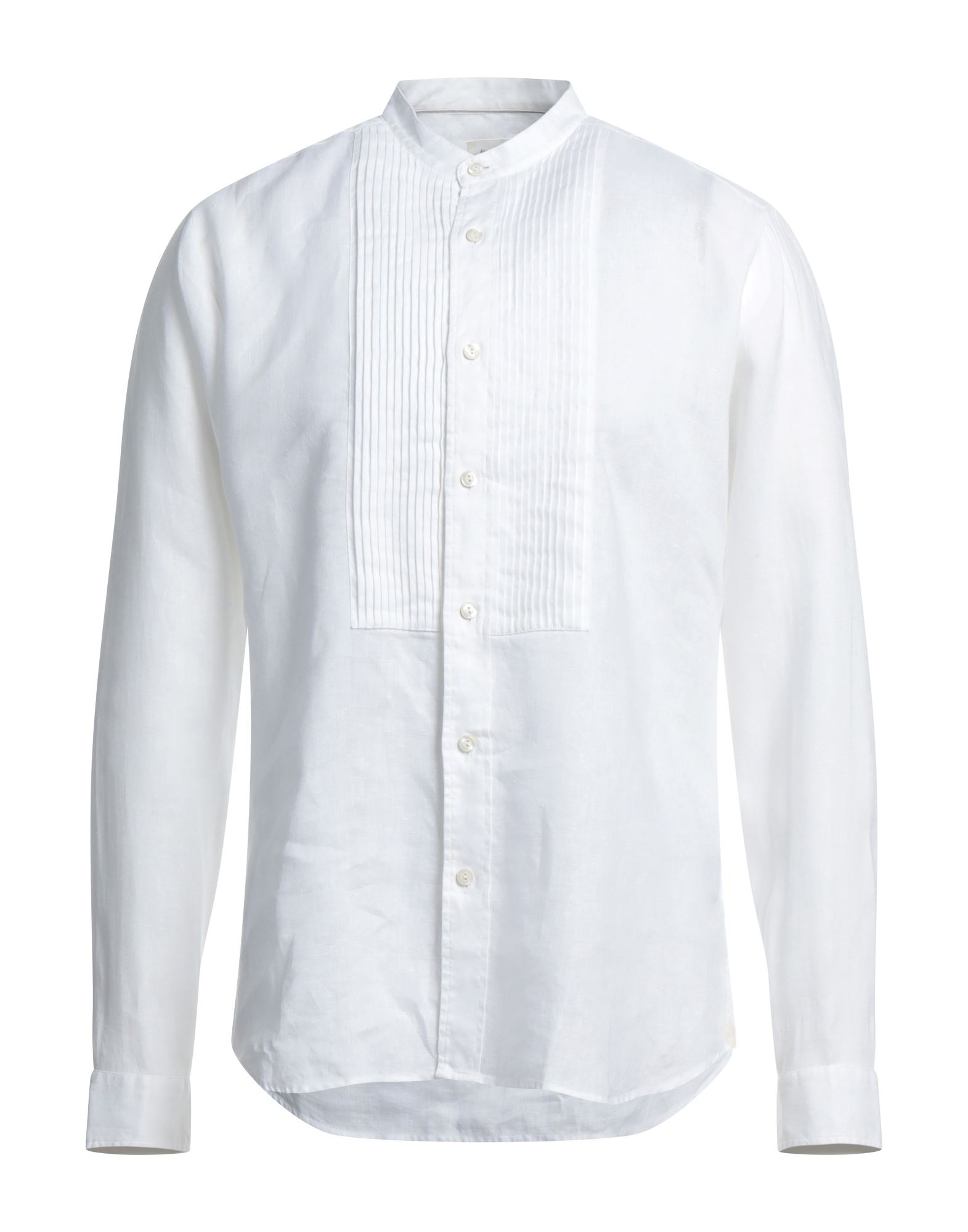 Tintoria Mattei 954 Man Shirt White Size 17 Linen
