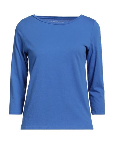 Majestic Filatures Woman T-shirt Bright Blue Size 2 Cotton