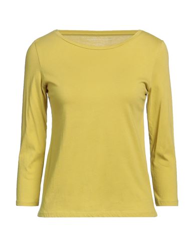 Majestic Filatures Woman T-shirt Mustard Size 0 Cotton In Yellow