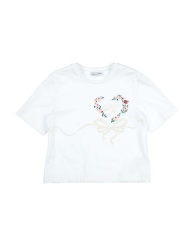 Shop Dolce & Gabbana Toddler Girl T-shirt White Size 7 Cotton