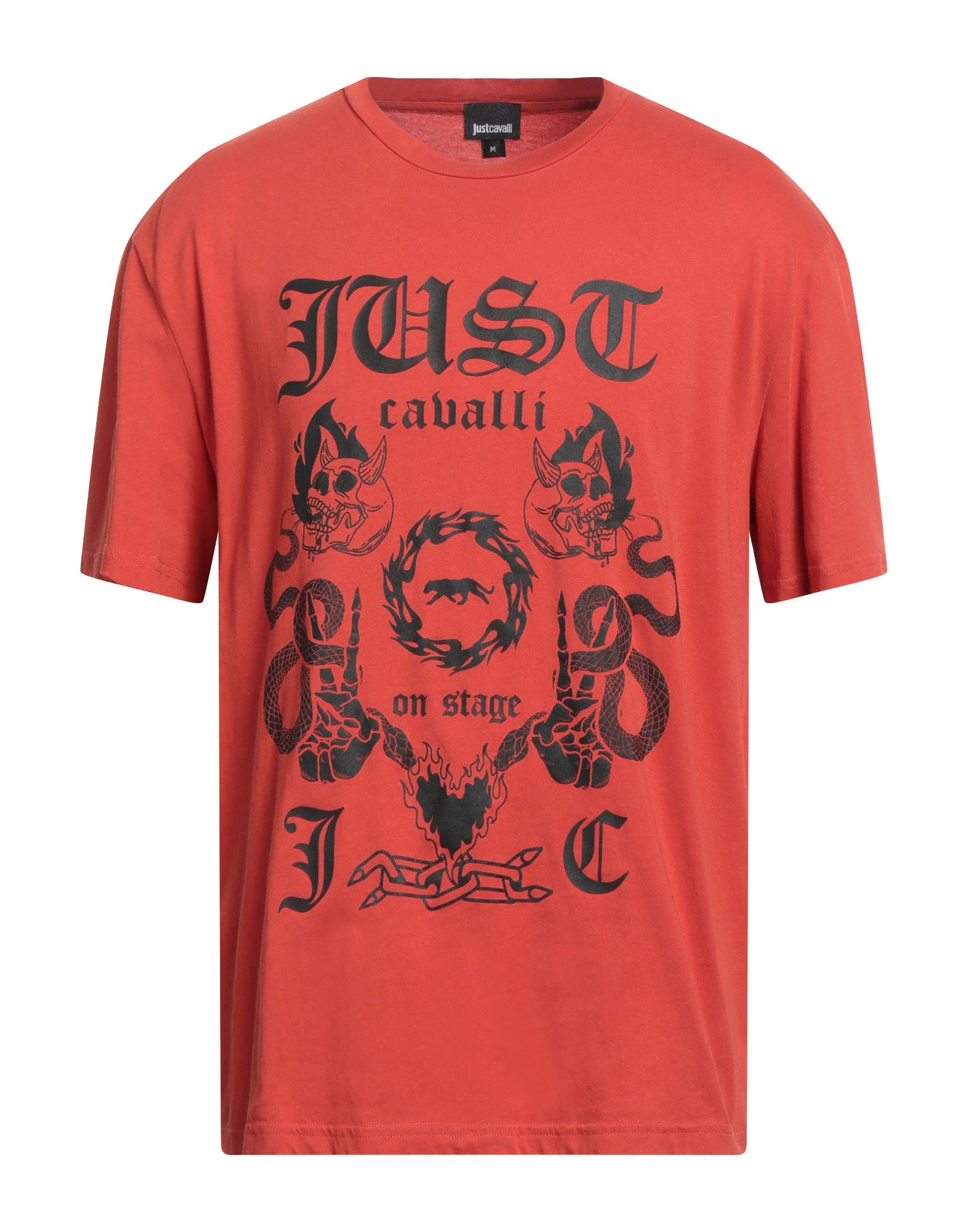 Just Cavalli T-shirts In Tomato Red
