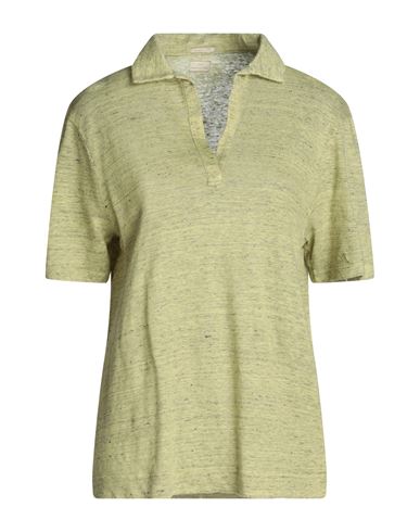 Massimo Alba Woman Polo Shirt Light Green Size L Linen