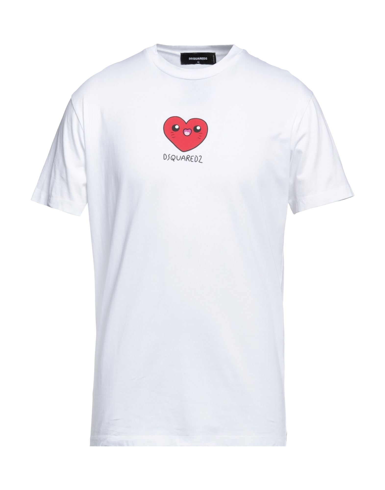 Dsquared2 Heart-motif Logo Cotton T-shirt In White