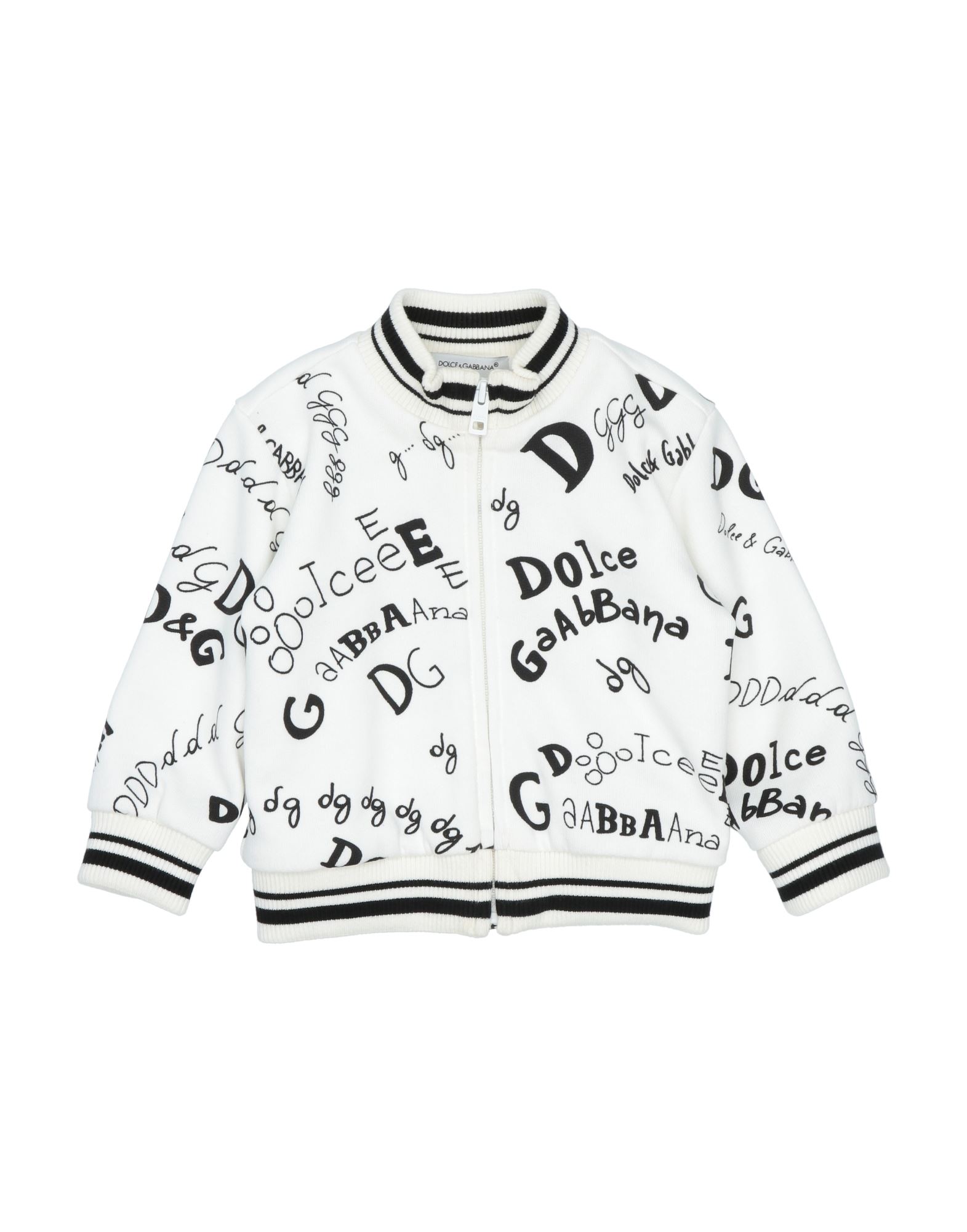 Dolce & Gabbana Kids'  Newborn Boy Sweatshirt White Size 3 Cotton