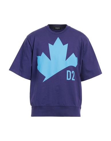Dsquared2 Man T-shirt Purple Size M Cotton