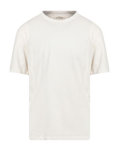 Tela Genova Man T-shirt Ivory Size L Organic Cotton In White