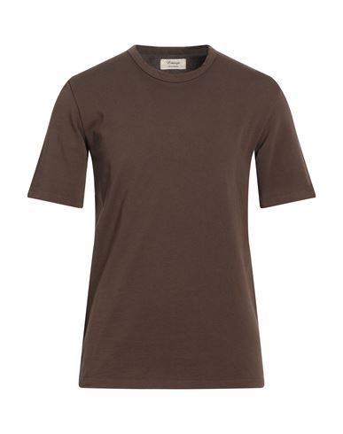 Tela Genova Man T-shirt Cocoa Size S Organic Cotton In Brown