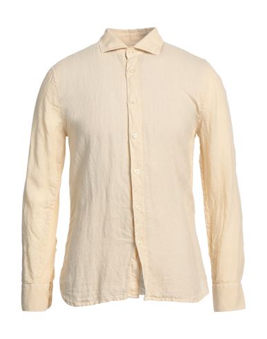 120% Man Shirt Beige Size S Linen