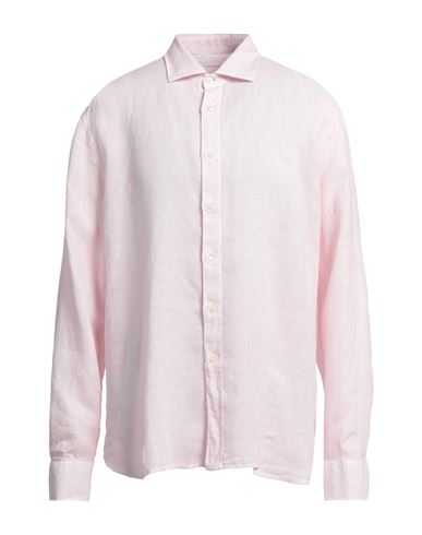 120% Man Shirt Light Pink Size Xs Linen