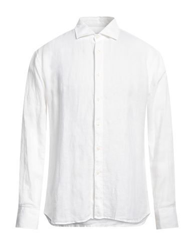 120% Man Shirt White Size Xl Linen