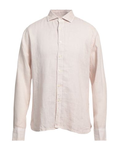 120% Man Shirt Blush Size S Linen In Beige