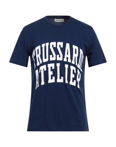 Shop Trussardi Man T-shirt Blue Size 3xl Cotton