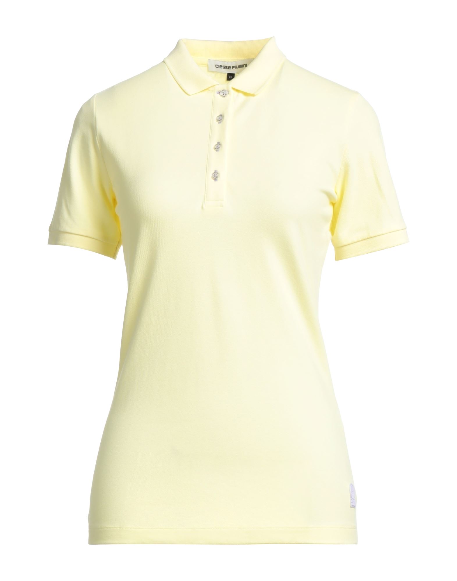 Shop Ciesse Piumini Woman Polo Shirt Light Yellow Size Xs Cotton, Elastane