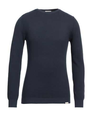 Brooksfield Man Sweater Navy Blue Size 44 Cotton