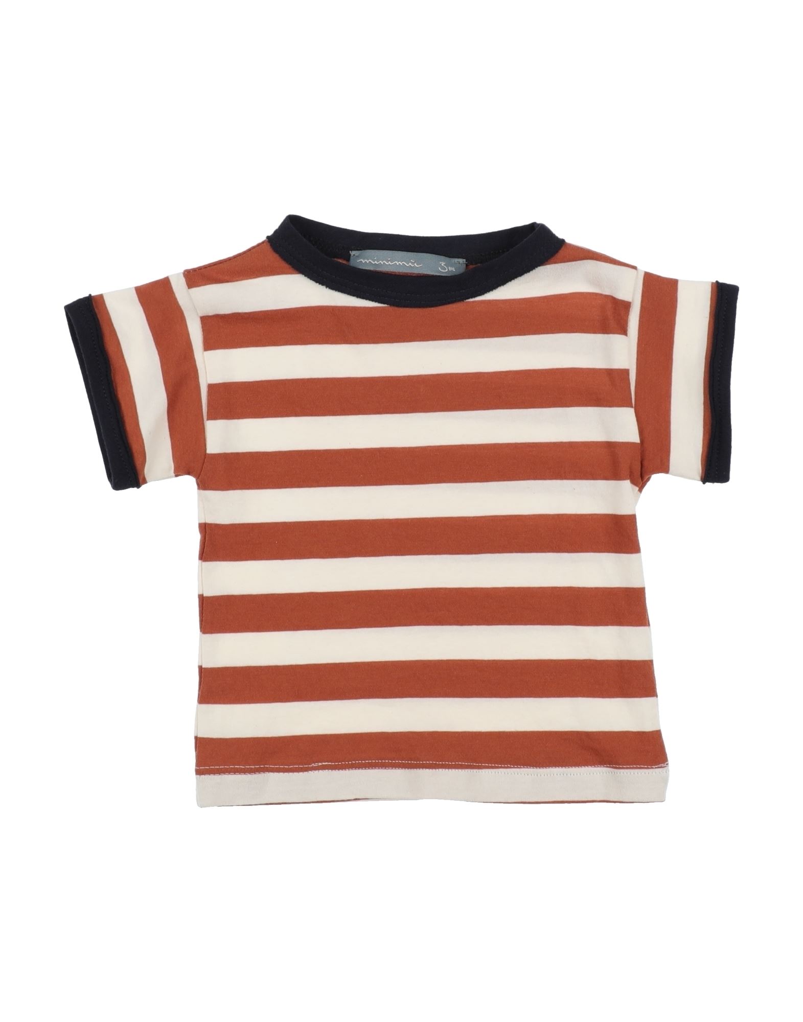 Minimu' Kids'  Newborn Boy T-shirt Tan Size 3 Cotton In Brown