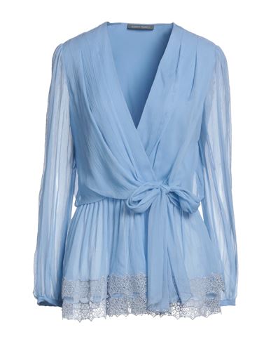 Alberta Ferretti Woman Shirt Pastel Blue Size 6 Polyester