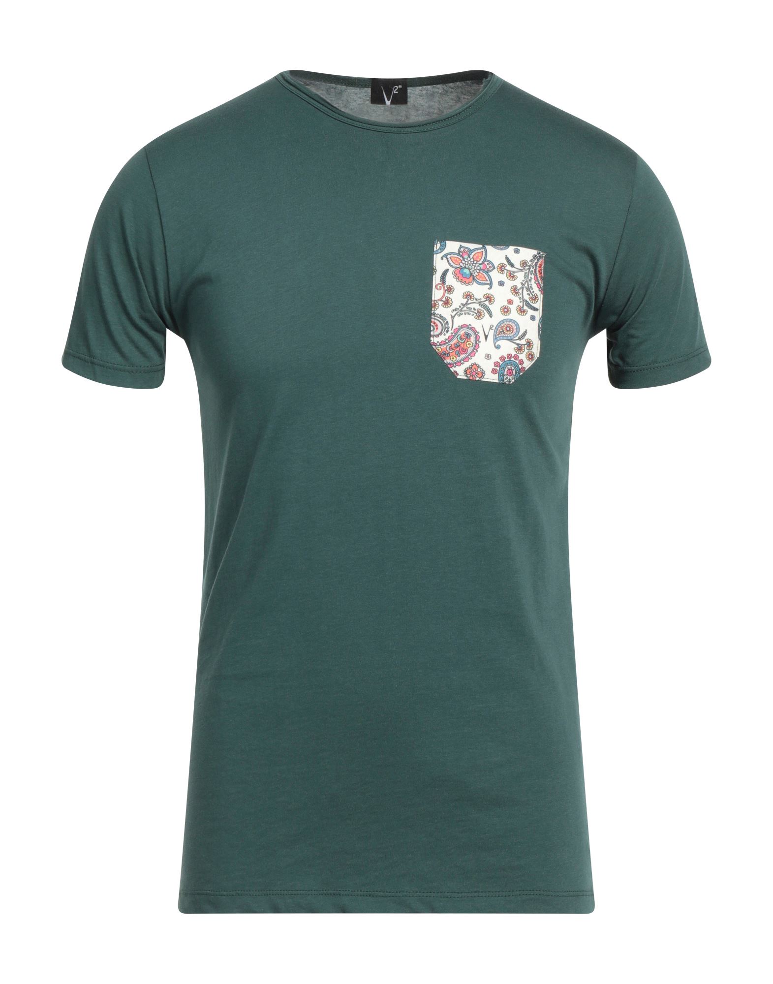 V2® Brand T-shirts In Dark Green
