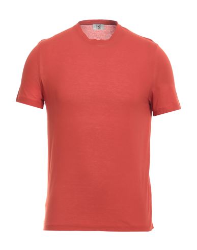 Shop Kired Man T-shirt Brick Red Size 38 Cotton