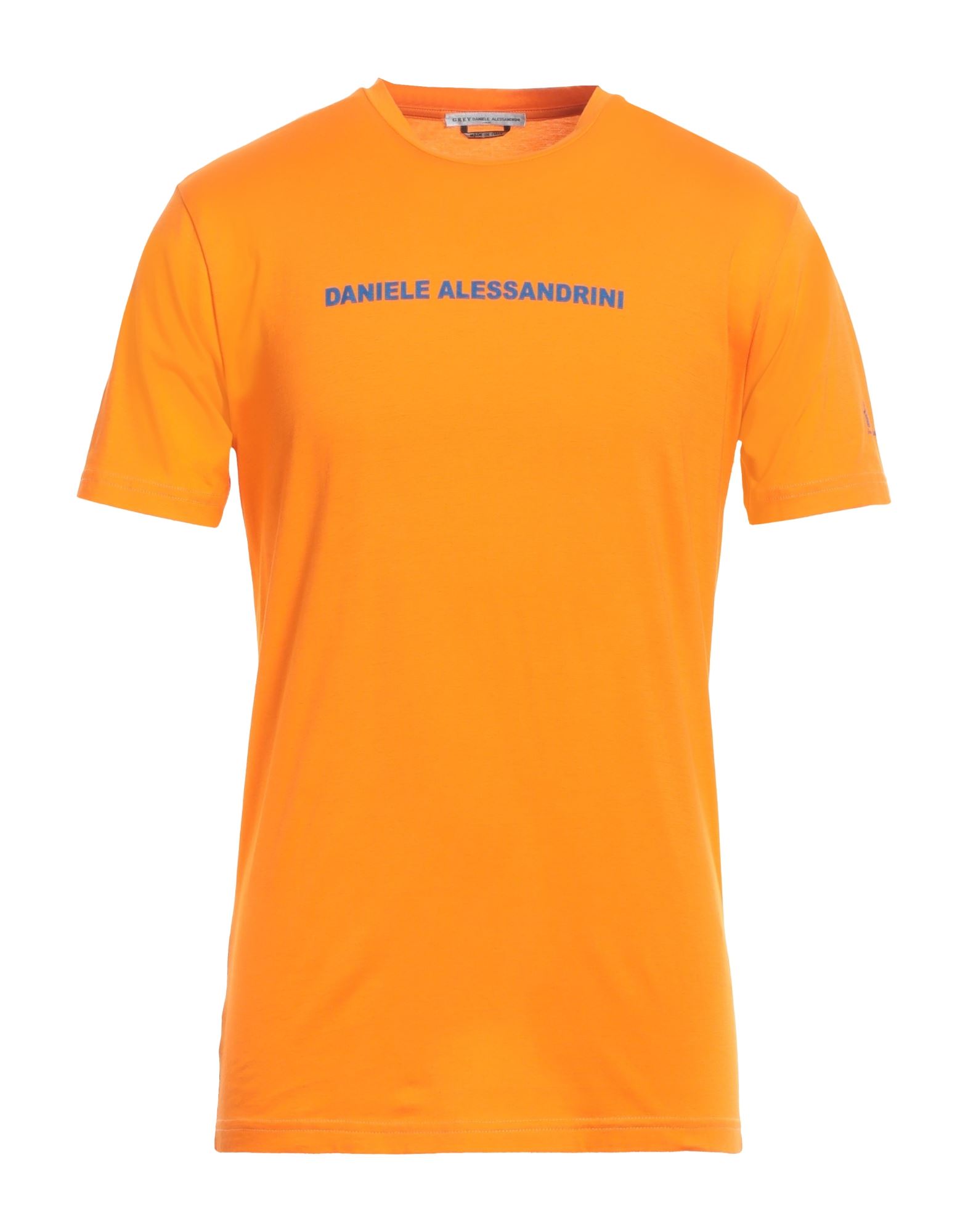 Grey Daniele Alessandrini T-shirts In Orange
