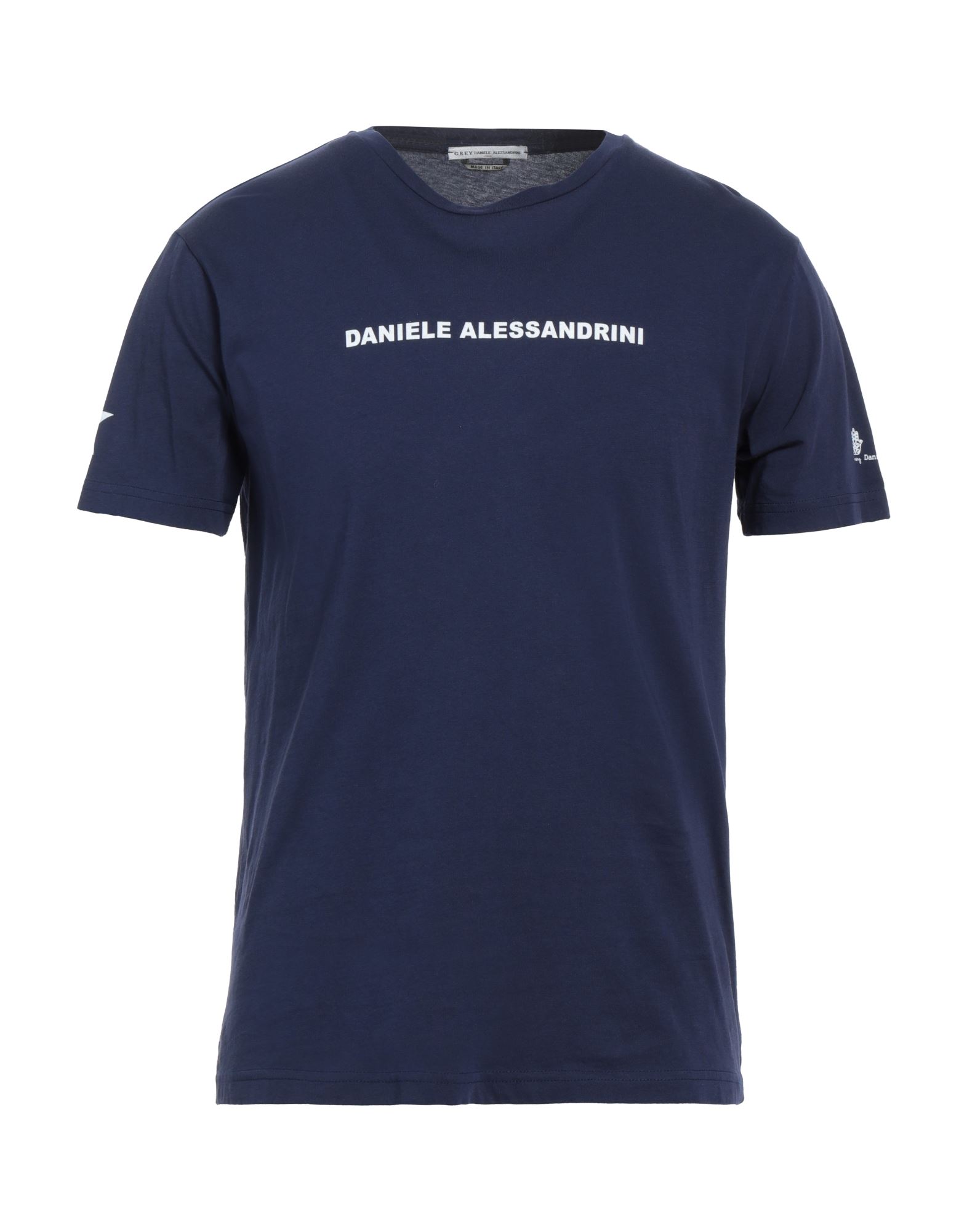 Grey Daniele Alessandrini T-shirts In Navy Blue