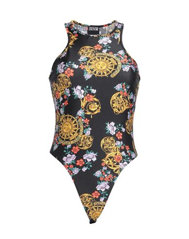 Versace Jeans Couture Woman Bodysuit Black Size 6 Polyamide, Elastane