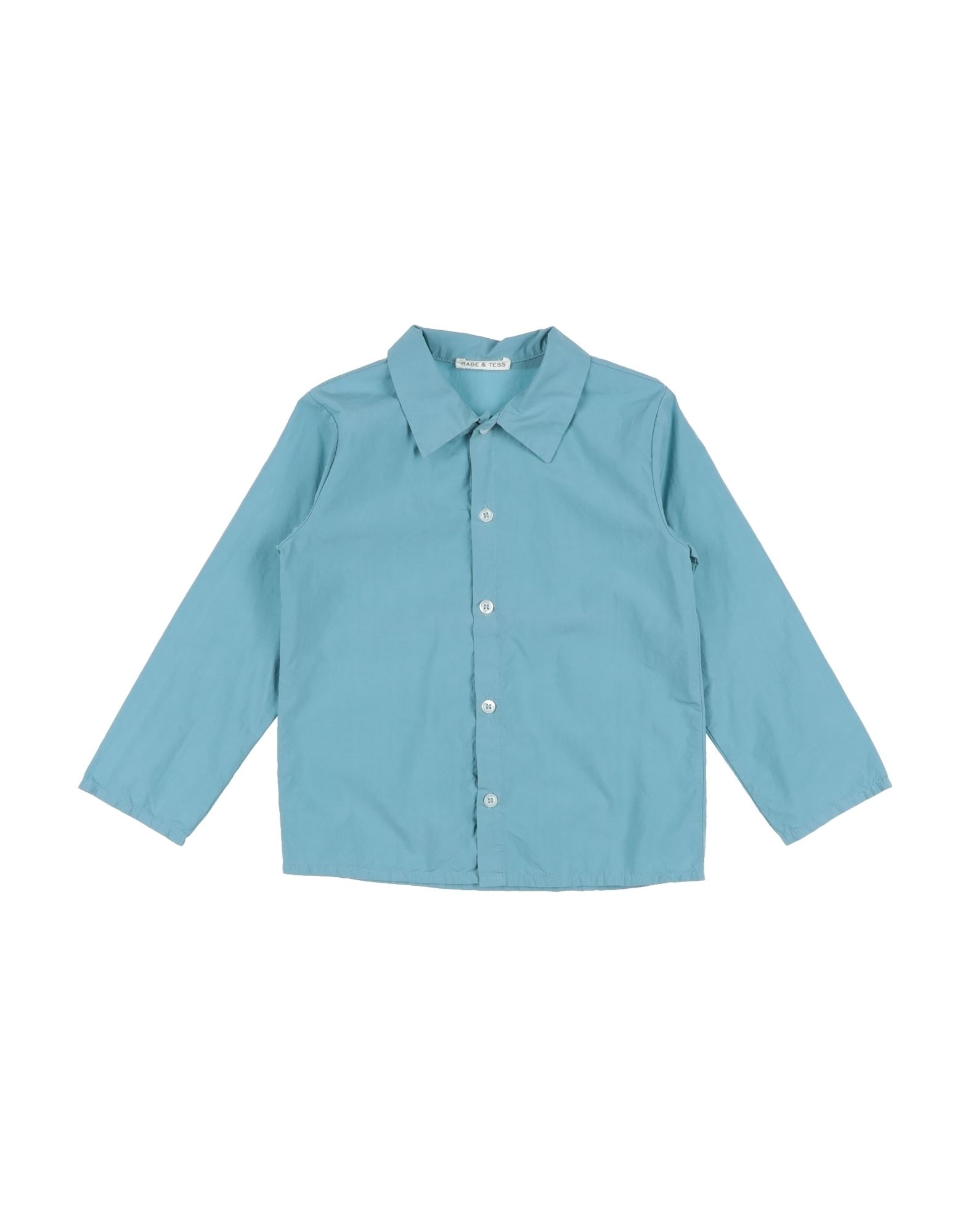 Babe And Tess Kids' Babe & Tess Toddler Boy Shirt Pastel Blue Size 5 Cotton
