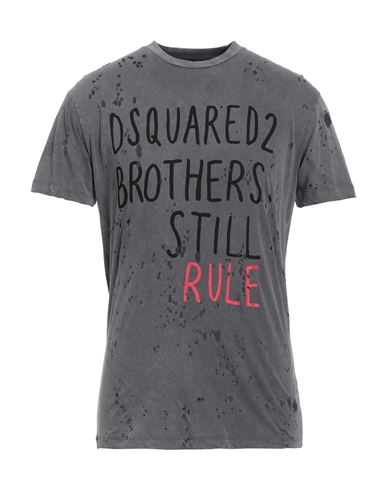 Dsquared2 Man T-shirt Lead Size S Cotton In Grey | ModeSens