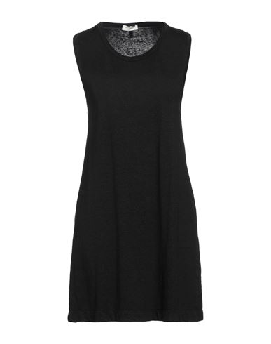 Wool & Co Woman Tank Top Black Size 2 Linen, Elastane In Black