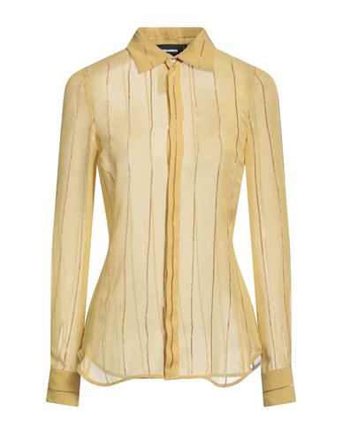 Shop Dsquared2 Woman Shirt Mustard Size 2 Silk, Viscose In Yellow