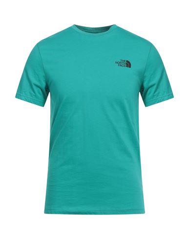 The North Face Man T-shirt Emerald Green Size Xl Cotton