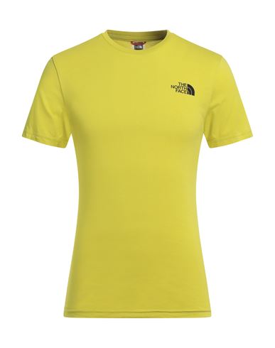 The North Face Man T-shirt Yellow Size Xl Cotton